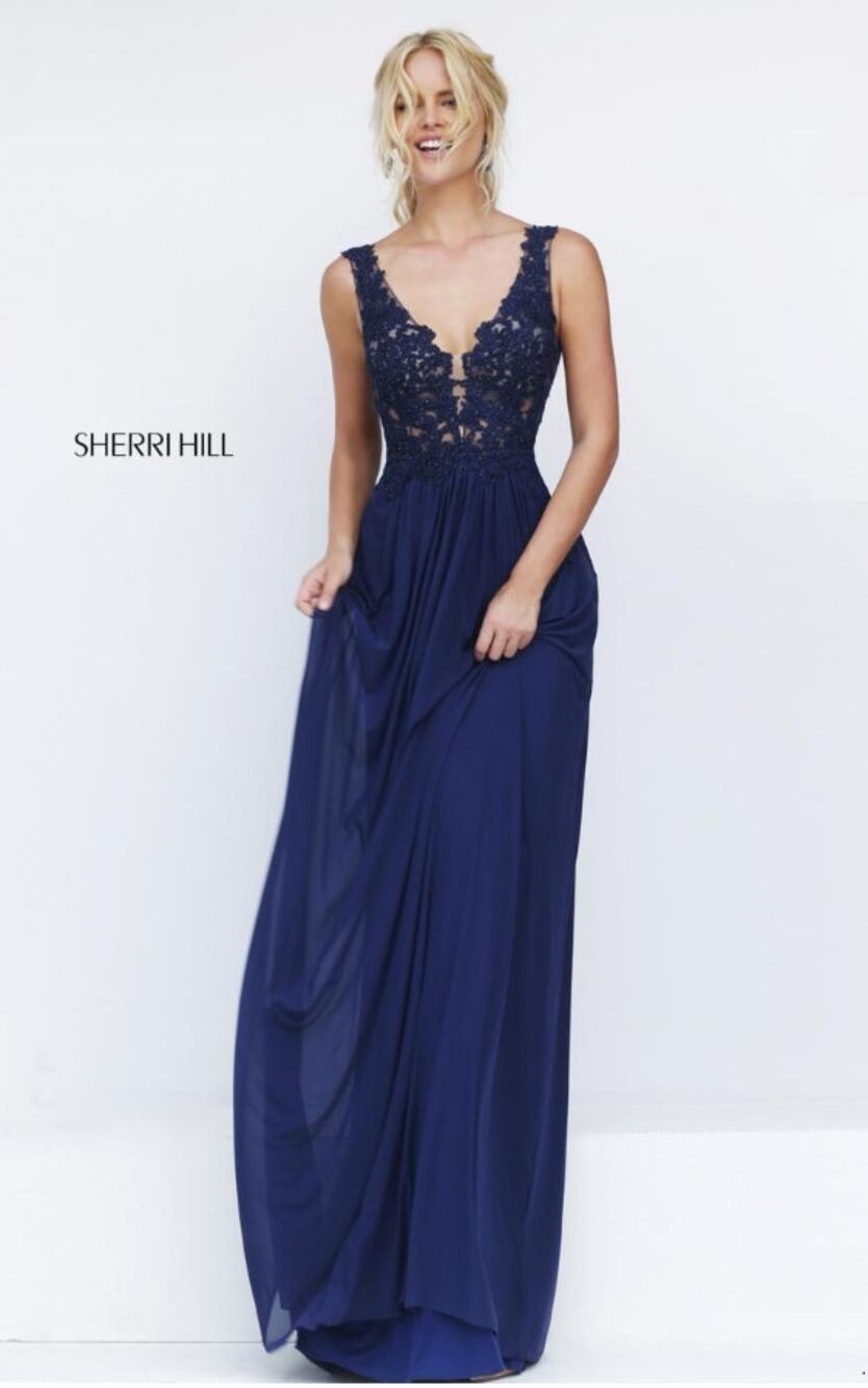 💕 Sherri Hill Romantic Bridesmaid Gown Size 00 NWT | Style 50255